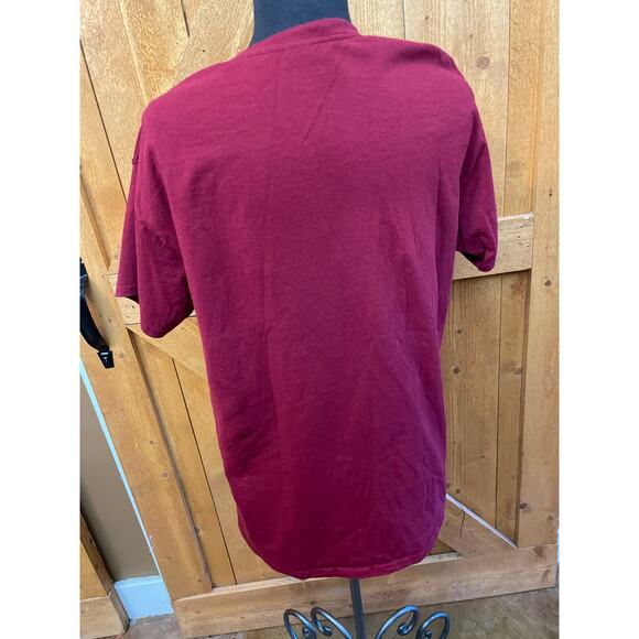 Not Today Satan T Shirt Tee Burgundy Worn Once Adult Large Unisex - Picture 3 of 4